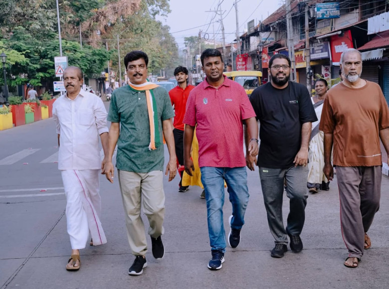 തലശ്ശേരിയിൽ ‘സ്‌നേഹത്തിന്റെ രാഷ്ട്രീയം’ ഉയർത്തി കെ.പി. സാജുവിന്റെ പ്രചാരണം ശക്തം